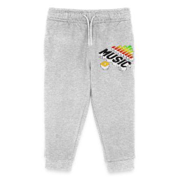 Play The Music | Isometric Music Illustration - Kids Organic Sweatpants by Stanley/Stella - heather grey - Front