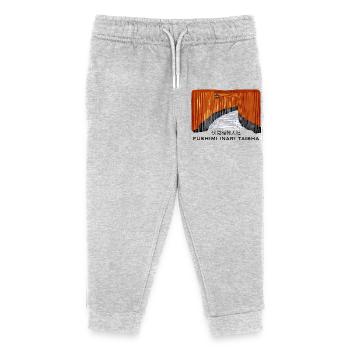 Japan, Kyoto, Fushimi Inari Taisha Torii Drawing - Kids Organic Sweatpants by Stanley/Stella - heather grey - Front