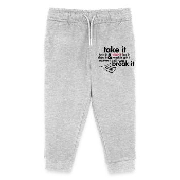 Take it & wear it.. - Kids Organic Sweatpants by Stanley/Stella - heather grey - Front