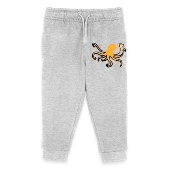 Octopus Style - Kinder Organic Jogginghose Mini Mover von Stanley/Stella - Grau meliert - Vorne