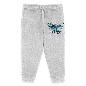 Dabbing Libelle - Kinder Organic Jogginghose Mini Mover von Stanley/Stella - Grau meliert - Vorne