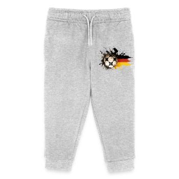 Maillot de fan de football Germany Ball Splatter - Pantalon de jogging enfant bio Stanley/Stella - gris chiné - Devant