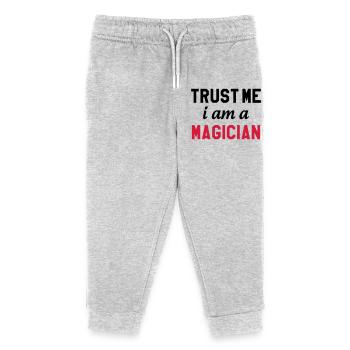 Trust me I am a Magician - Kinder Organic Jogginghose Mini Mover von Stanley/Stella - Grau meliert - Vorne