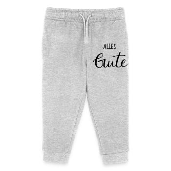 Alles Gute - Kinder Organic Jogginghose Mini Mover von Stanley/Stella - Grau meliert - Vorne