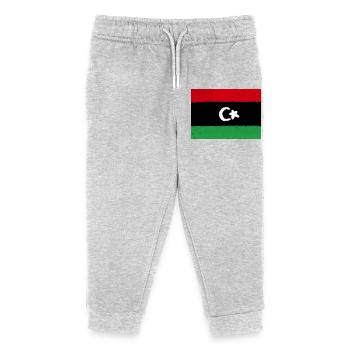 Drapeau de la Libye - Pantalon de jogging enfant bio Stanley/Stella - gris chiné - Devant