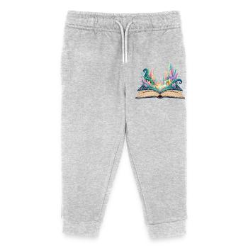 Le Monde des Rêves s’éveille à partir des pages de livres Livre fantastique - Pantalon de jogging enfant bio Stanley/Stella - gris chiné - Devant
