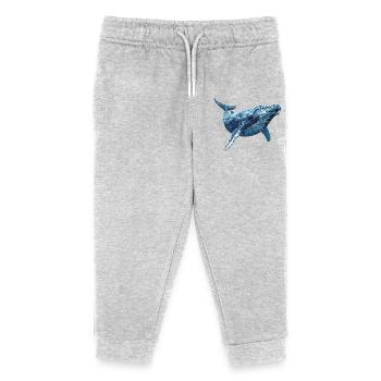 Baleine à bosse - Pantalon de jogging enfant bio Stanley/Stella - gris chiné - Devant