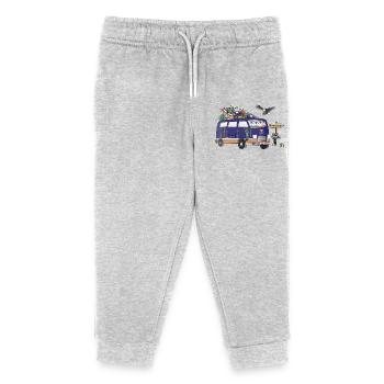 USA Camper Motiv Vanlife Camping Urlaub - Kinder Organic Jogginghose Mini Mover von Stanley/Stella - Grau meliert - Vorne