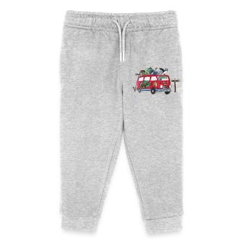 Norwegen Camper Motiv Vanlife Camping Urlaub - Kinder Organic Jogginghose Mini Mover von Stanley/Stella - Grau meliert - Vorne