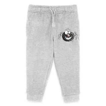 Lustige Spinne - Kinder Organic Jogginghose Mini Mover von Stanley/Stella - Grau meliert - Vorne