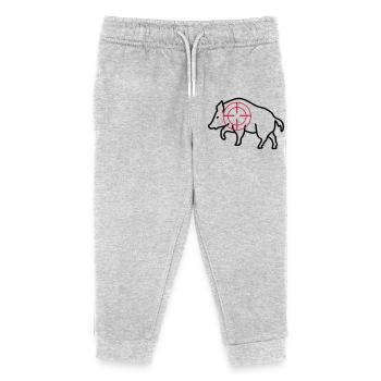 sanglier - Pantalon de jogging enfant bio Stanley/Stella - gris chiné - Devant