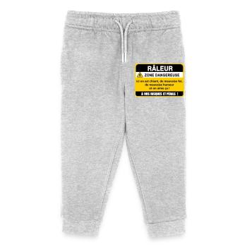 Complaining Danger Zone - Kids Organic Sweatpants by Stanley/Stella - heather grey - Front