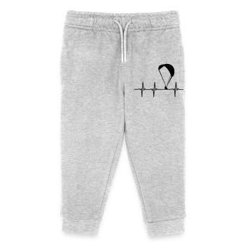 Paraglider ECG - Kids Organic Sweatpants by Stanley/Stella - heather grey - Front