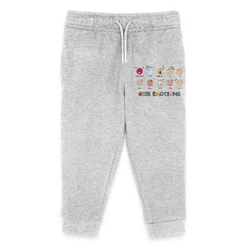 GEEK EMOTIONS - SCHWARZER TEXT - Kinder Organic Jogginghose Mini Mover von Stanley/Stella - Grau meliert - Vorne
