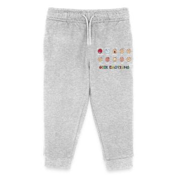 GEEK EMOTIONS - WEISSER TEXT - Kinder Organic Jogginghose Mini Mover von Stanley/Stella - Grau meliert - Vorne