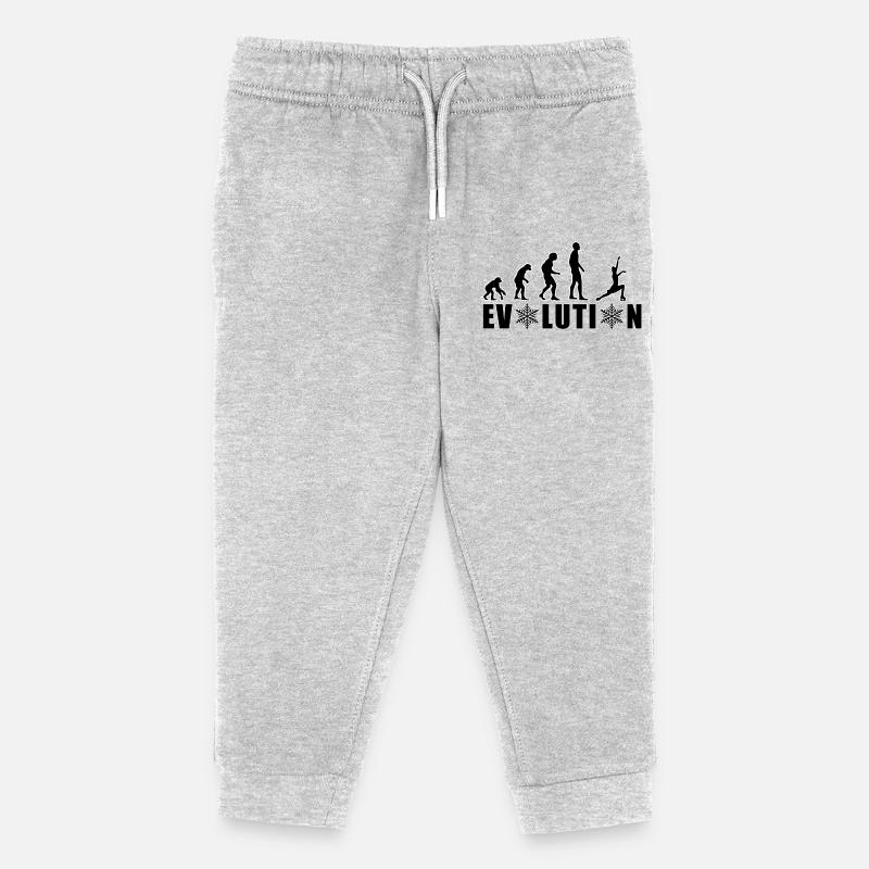 EVOLUTION EISKUNSTLAUF WINTER SCHNEE - Kinder Organic Jogginghose Mini Mover von Stanley/Stella - Grau meliert