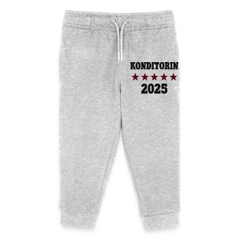 2025 Confectioner Profession Completion Apprenticeship Passed - Kids Organic Sweatpants by Stanley/Stella - heather grey - Front