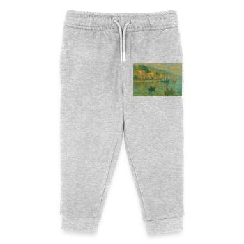 Harbour impression evening light - Kids Organic Sweatpants by Stanley/Stella - heather grey - Front