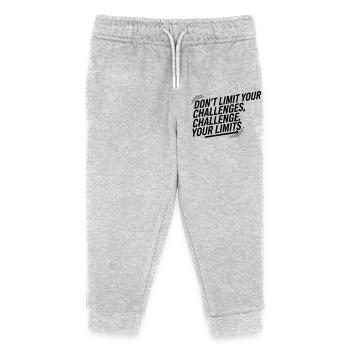 Fordere deine Grenzen heraus – Motivation: Mentale Härte - Kinder Organic Jogginghose Mini Mover von Stanley/Stella - Grau meliert - Vorne