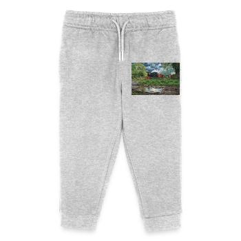 Narrow Gauge Storm - Kinder Organic Jogginghose Mini Mover von Stanley/Stella - Grau meliert - Vorne