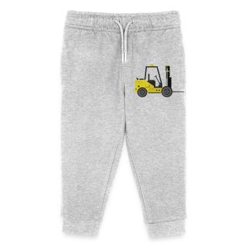 Gabelstapler - Kinder Organic Jogginghose Mini Mover von Stanley/Stella - Grau meliert - Vorne