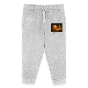 Melting Worlds - Kids Organic Sweatpants by Stanley/Stella - heather grey - Front
