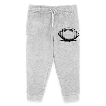 Vintage American Football Ball Sportsman - Kids Organic Sweatpants by Stanley/Stella - heather grey - Front