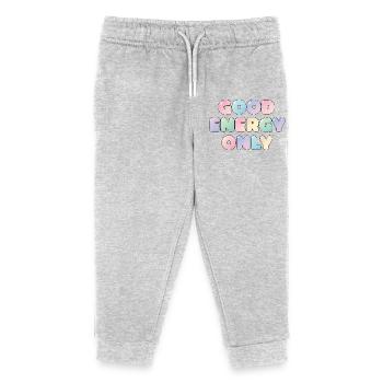 Bon design pastel uniquement énergétique - Pantalon de jogging enfant bio Stanley/Stella - gris chiné - Devant