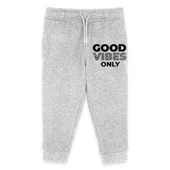 GOOD_VIBES_ONLY_Black - Pantalon de jogging enfant bio Stanley/Stella - gris chiné - Devant