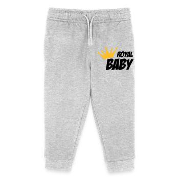 Royal Baby - Pantalon de jogging enfant bio Stanley/Stella - gris chiné - Devant