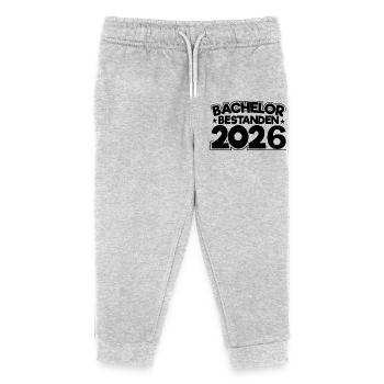Bachelor 2026 Abschluss Promotion Sponsion - Kinder Organic Jogginghose Mini Mover von Stanley/Stella - Grau meliert - Vorne
