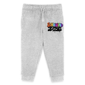 Schulkind 2026 Graffiti Design Schulbeginn - Kinder Organic Jogginghose Mini Mover von Stanley/Stella - Grau meliert - Vorne