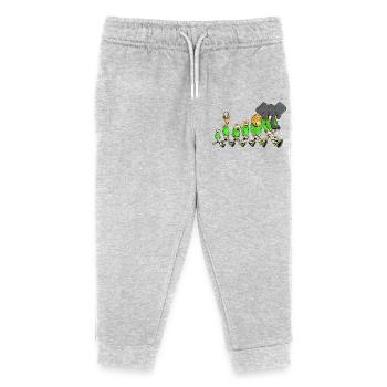 Animaux de la Savane en promenade - Pantalon de jogging enfant bio Stanley/Stella - gris chiné - Devant