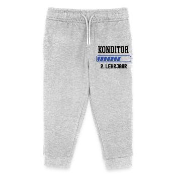 Ausbildung Konditor 2. Lehrjahr Konditorei Lehre - Kinder Organic Jogginghose Mini Mover von Stanley/Stella - Grau meliert - Vorne