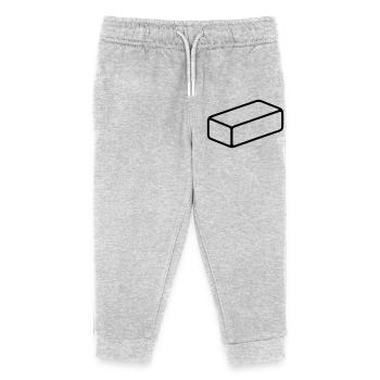 brick - Kids Organic Sweatpants by Stanley/Stella - heather grey - Front