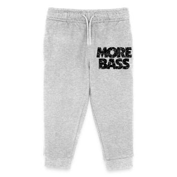 More Bass (Vintage/Schwarz) Bassist Bassisten - Kinder Organic Jogginghose Mini Mover von Stanley/Stella - Grau meliert - Vorne