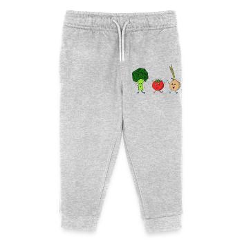 Vegetable Parade - Kids Organic Sweatpants by Stanley/Stella - heather grey - Front