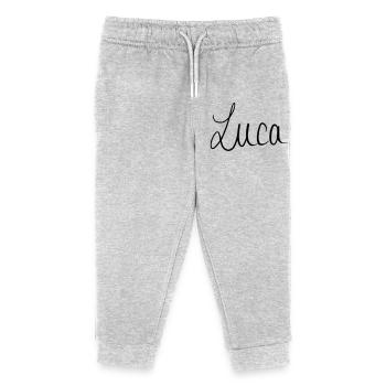 Luca - Pantalon de jogging enfant bio Stanley/Stella - gris chiné - Devant
