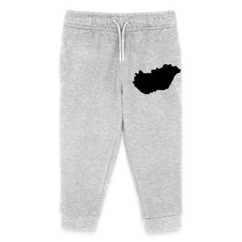 Ungarn Land - Kinder Organic Jogginghose Mini Mover von Stanley/Stella - Grau meliert - Vorne