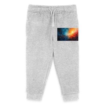 Aube Cosmic Abstract Splash - Pantalon de jogging enfant bio Stanley/Stella - gris chiné - Devant