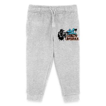 Loyalty Lifestyle - Urban Graffiti Streetwear - Kinder Organic Jogginghose Mini Mover von Stanley/Stella - Grau meliert - Vorne