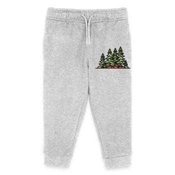 Wald Bäume - Kinder Organic Jogginghose Mini Mover von Stanley/Stella - Grau meliert - Vorne