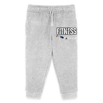 Objectifs Fitness: Pushups & Détermination - Pantalon de jogging enfant bio Stanley/Stella - gris chiné - Devant