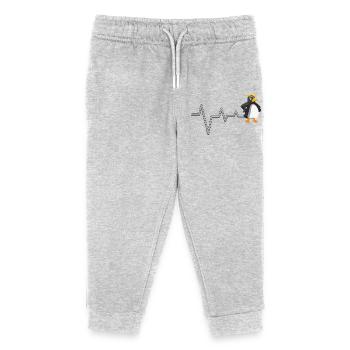 Penguin Heartbeat Fun - Pantalon de jogging enfant bio Stanley/Stella - gris chiné - Devant