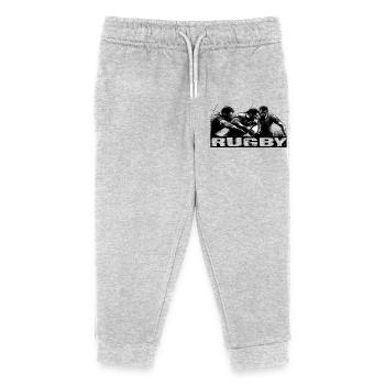 Rugby on the Move - Kids Organic Sweatpants by Stanley/Stella - heather grey - Front