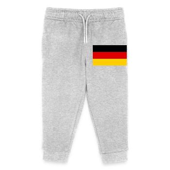 German flag pattern in minimalist design - Kids Organic Sweatpants by Stanley/Stella - heather grey - Front