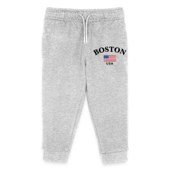 Boston, USA - Kids Organic Sweatpants by Stanley/Stella - heather grey - Front