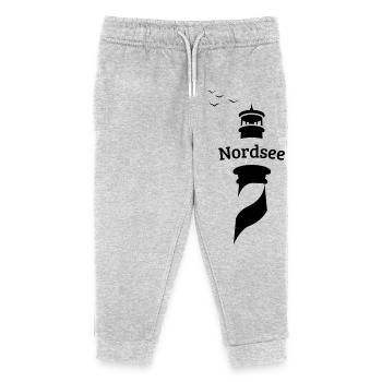 North Sea Lighthouse - Seagulls - Kids Organic Sweatpants by Stanley/Stella - heather grey - Front