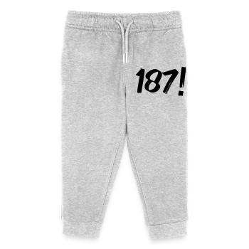 Zahlen Eins Acht Sieben - Kinder Organic Jogginghose Mini Mover von Stanley/Stella - Grau meliert - Vorne