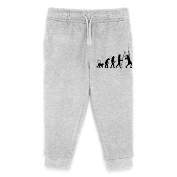 Evolution of a tennis player - Kids Organic Sweatpants by Stanley/Stella - heather grey - Front